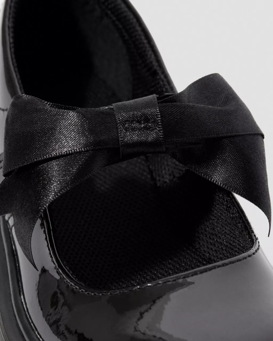 Dr. Martens apavi bērni melns lucido & patentlampa junior maccy ii lakādas Mary Jane kurpes LHJP435
