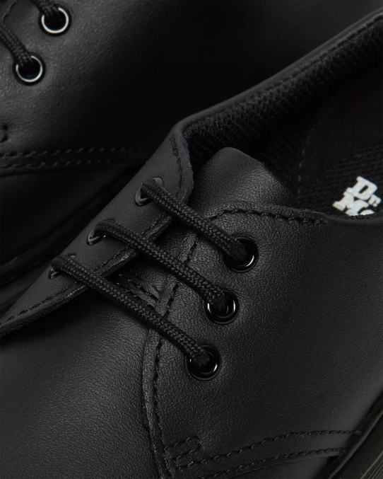 Dr. Martens apavi bērni melns mīksts t junior 1461 mono softy t ādas apavi LHJP451