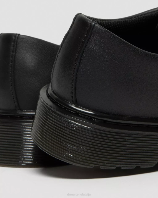 Dr. Martens apavi bērni melns mīksts t junior 1461 mono softy t ādas apavi LHJP451