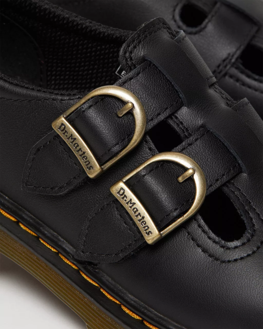 Dr. Martens apavi bērni melns mīksts t junior 8065 softy t ādas Mary Jane kurpes LHJP428