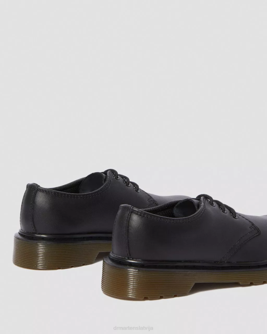 Dr. Martens apavi bērni melns mīksts t junior 1461 ādas oxford apavi LHJP443