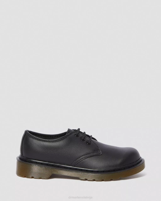 Dr. Martens apavi bērni melns mīksts t junior 1461 ādas oxford apavi LHJP443