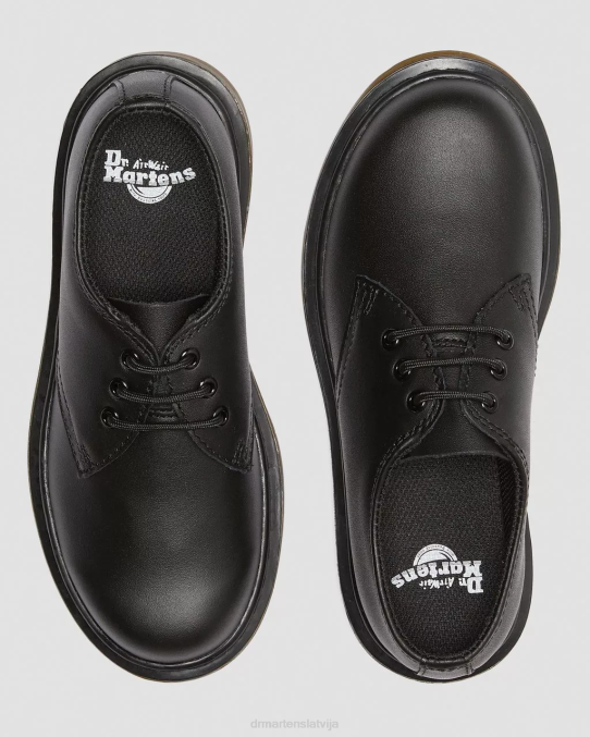 Dr. Martens apavi bērni melns mīksts t junior 1461 ādas oxford apavi LHJP443