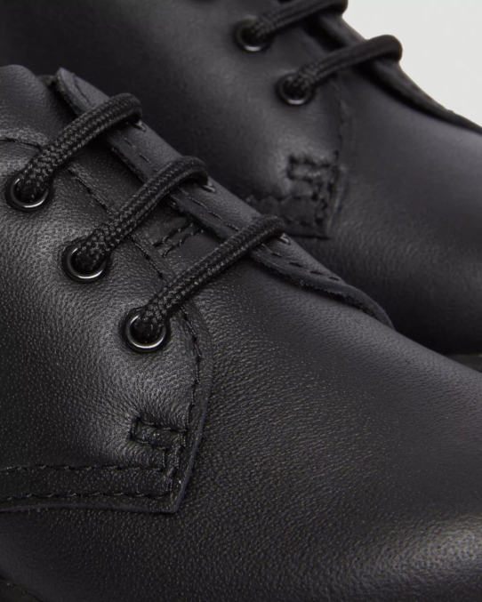 Dr. Martens apavi bērni melns mīksts t toddler 1461 softy t ādas oxford kurpes LHJP405