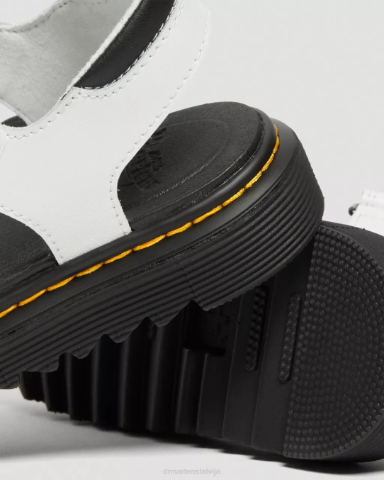 Dr. Martens apavi bērni balts t lamperis junior vossie ādas sandales LHJP449