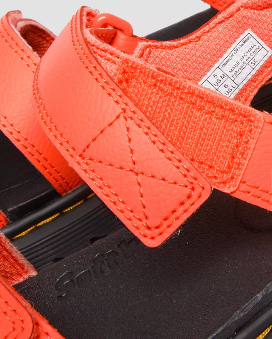 Dr. Martens apavi bērni koraļļu atēna jauniešu klaire athena ādas siksnu sandales LHJP467