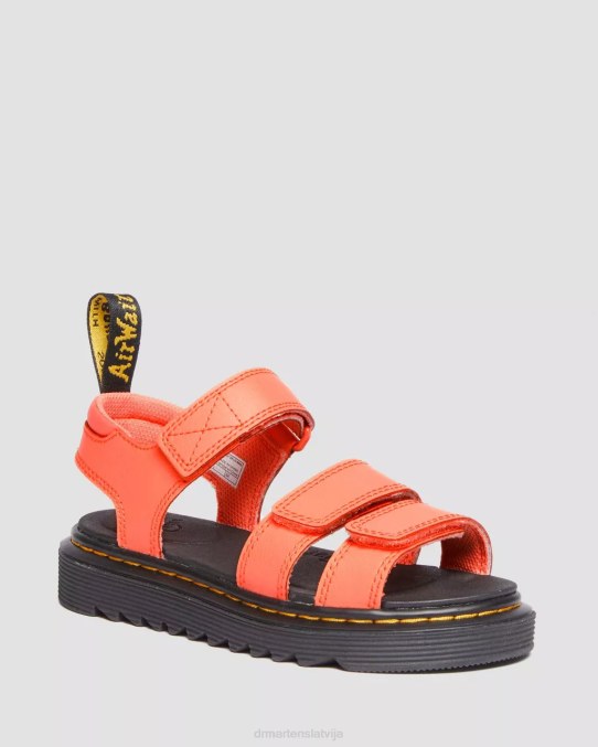 Dr. Martens apavi bērni koraļļu atēna junior klaire athena ādas siksnu sandales LHJP448