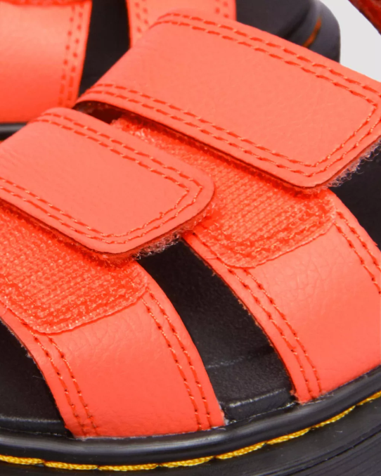 Dr. Martens apavi bērni koraļļu atēna junior klaire athena ādas siksnu sandales LHJP448