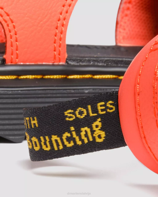 Dr. Martens apavi bērni koraļļu atēna junior klaire athena ādas siksnu sandales LHJP448