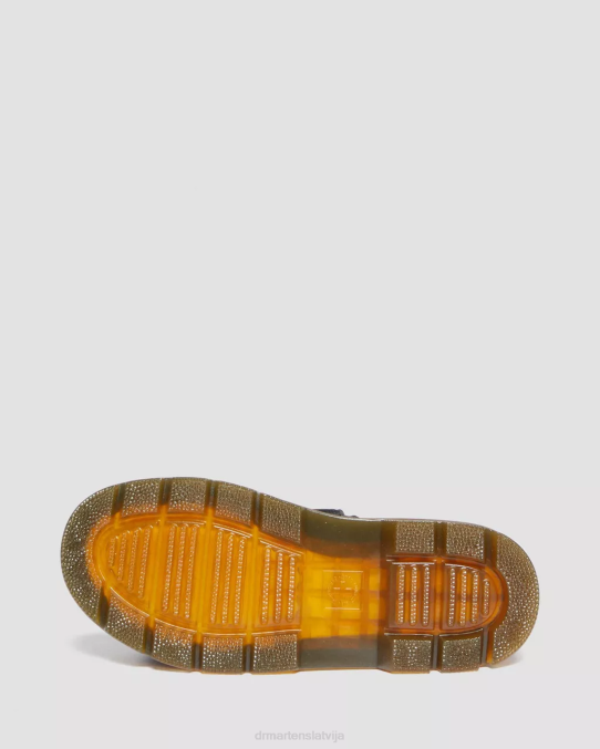 Dr. Martens apavi bērni melns īpaši izturīgs un gumijots junior callan ikdienas sandales LHJP450