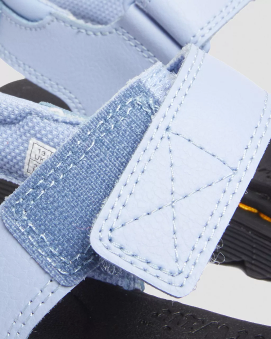 Dr. Martens apavi bērni zen zilā atēna junior klaire athena ādas siksnu sandales LHJP446