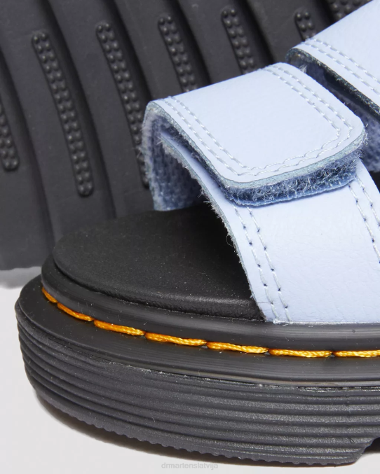 Dr. Martens apavi bērni zen zilā atēna junior klaire athena ādas siksnu sandales LHJP446