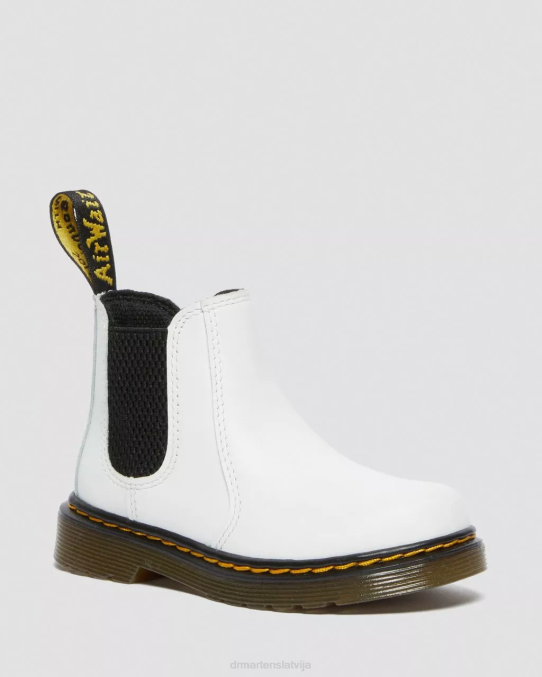 Dr. Martens apavi bērni baltais romārijs toddler 2976 ādas Chelsea zābaki LHJP410