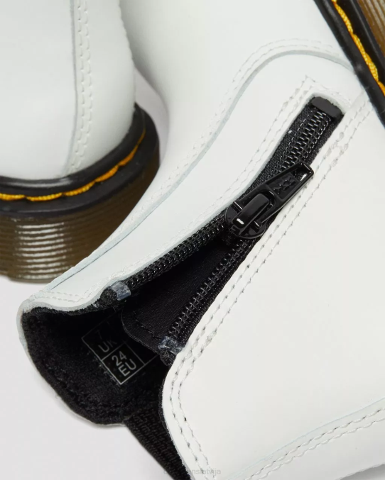 Dr. Martens apavi bērni baltais romārijs toddler 2976 ādas Chelsea zābaki LHJP410