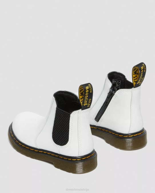 Dr. Martens apavi bērni baltais romārijs toddler 2976 ādas Chelsea zābaki LHJP410