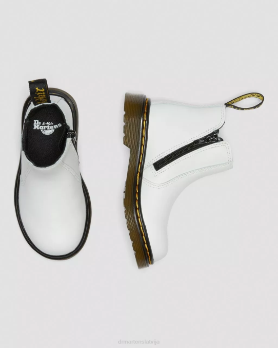 Dr. Martens apavi bērni baltais romārijs toddler 2976 ādas Chelsea zābaki LHJP410