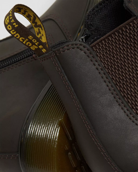 Dr. Martens apavi bērni tumši brūns savvaļas zirgu lamperis jauniešu 2976 wildhorse ādas chelsea zābaki LHJP461