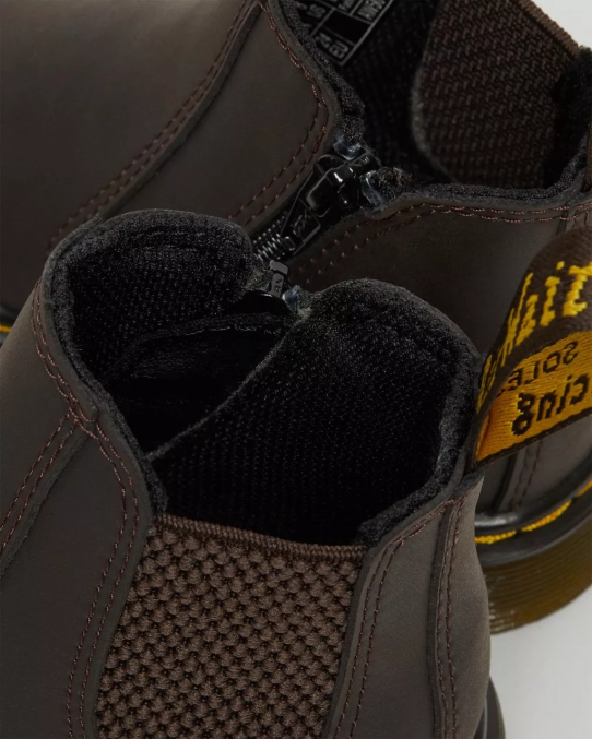 Dr. Martens apavi bērni tumši brūns savvaļas zirgu lamperis toddler 2976 wildhorse ādas Chelsea zābaki LHJP402