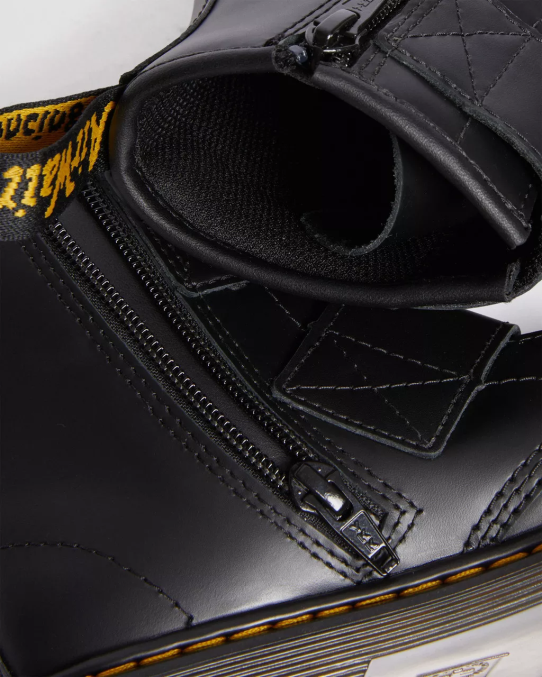 Dr. Martens apavi bērni melnais romārijs junior 1460 dubultsiksnas ādas zābaki LHJP432