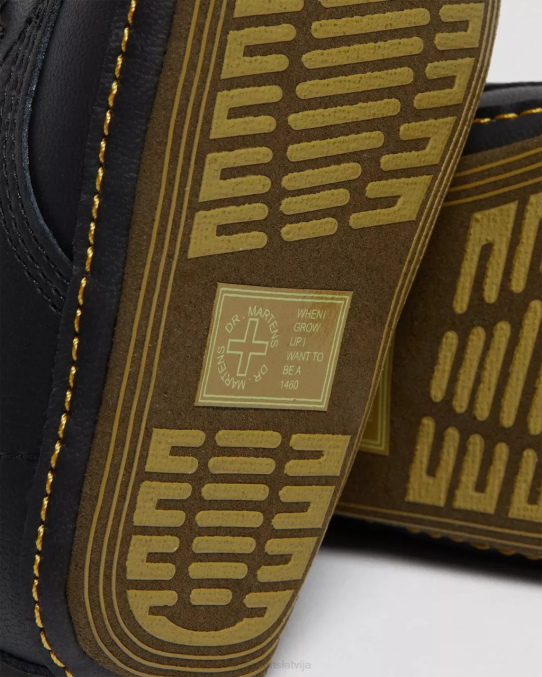 Dr. Martens apavi bērni melns jaundzimušo 1460 kastaņbrūni ādas zābaciņi LHJP394