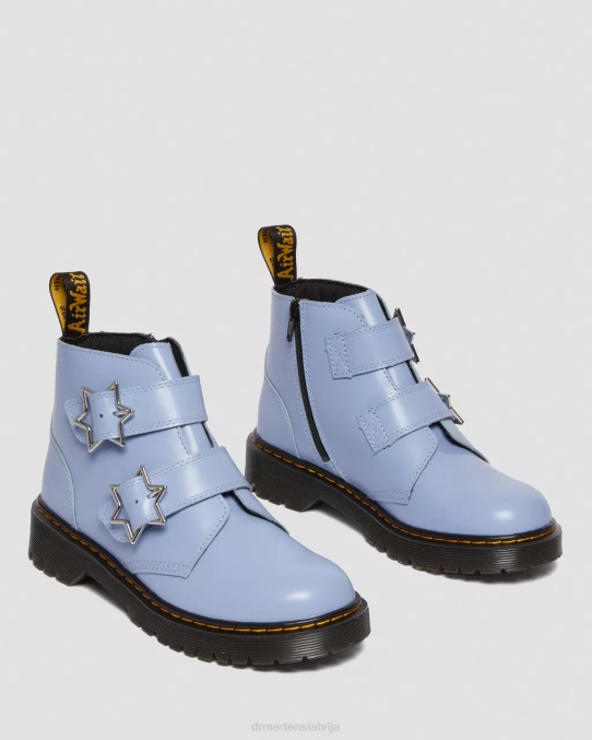 Dr. Martens apavi bērni zen zils lissome jauniešu devon bex ādas puszābaki LHJP466