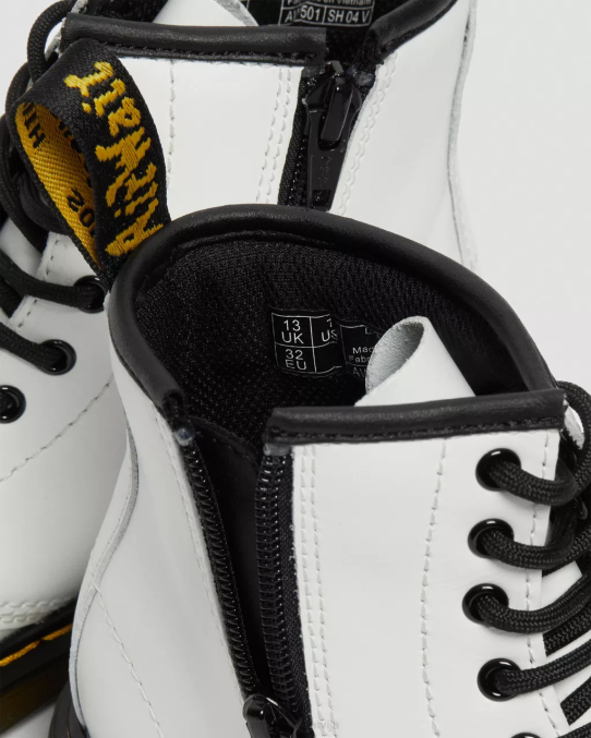 Dr. Martens apavi bērni baltais romārijs junior 1460 ādas šņorzābaki LHJP434