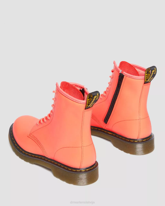 Dr. Martens apavi bērni koraļļu romārijs jauniešu 1460 romario ādas šņorzābaki LHJP469