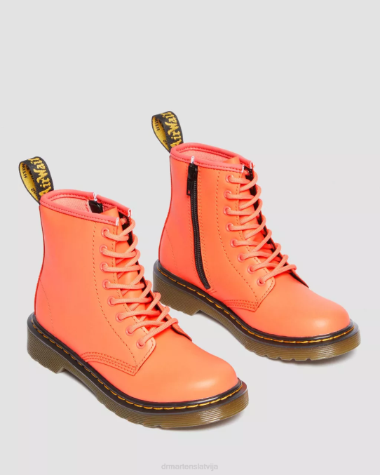 Dr. Martens apavi bērni koraļļu softy t junior 1460 softy t ādas šņorzābaki LHJP445