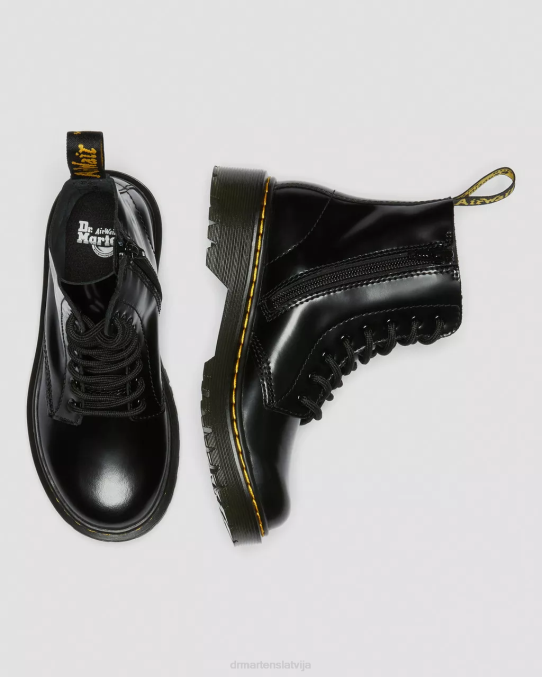 Dr. Martens apavi bērni melns lissome junior 1460 pascal bex ādas šņorzābaki LHJP438