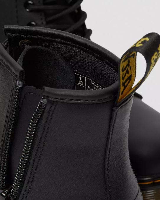 Dr. Martens apavi bērni melns mīksts t junior 1460 softy t ādas šņorzābaki LHJP424