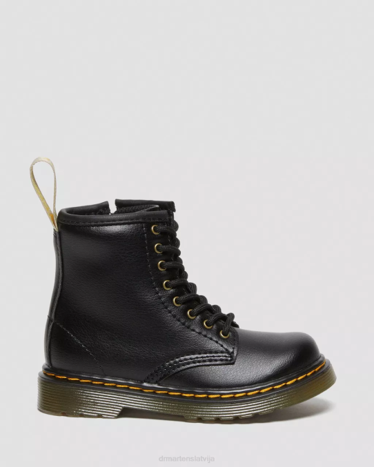Dr. Martens apavi bērni melns vegānu toddler 1460 šņorzābaki LHJP406