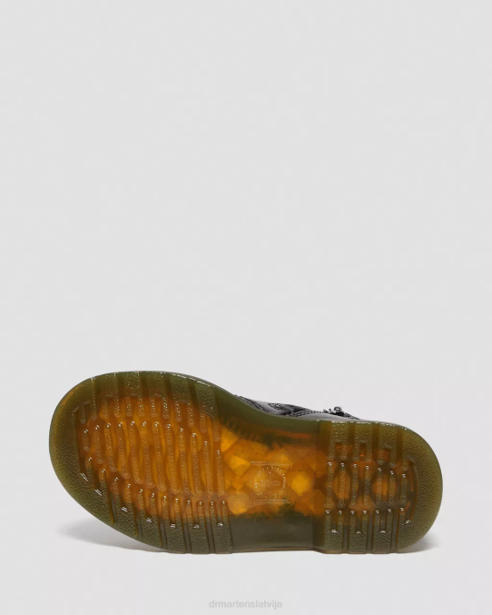 Dr. Martens apavi bērni melns vegānu toddler 1460 šņorzābaki LHJP406