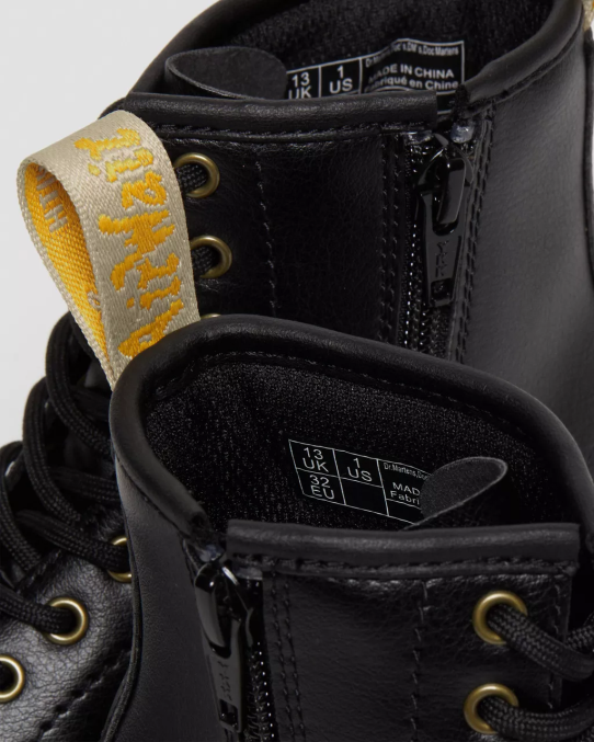 Dr. Martens apavi bērni melns vegan junior 1460 šņorzābaki LHJP436