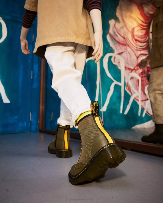 Dr. Martens apavi bērni olvie junior 1460 paneļa ādas šņorzābaki LHJP444