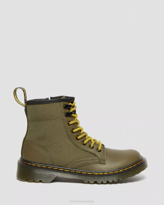 Dr. Martens apavi bērni olvie junior 1460 paneļa ādas šņorzābaki LHJP444