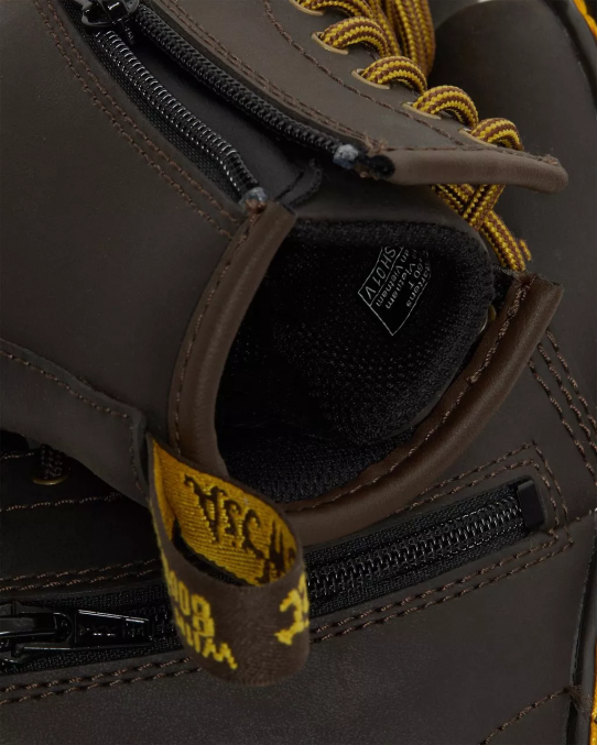 Dr. Martens apavi bērni tumši brūns savvaļas zirgu lamperis toddler 1460 wildhorse ādas šņorzābaki LHJP408