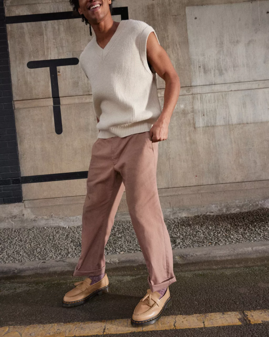 Dr. Martens apavi sievietes bēša carrara adrian carrara ādas pušķu loafers LHJP381