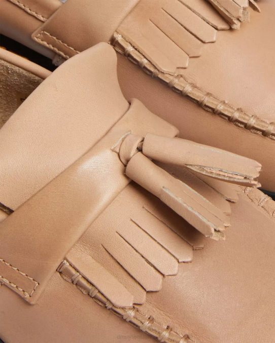 Dr. Martens apavi sievietes bēša carrara adrian carrara ādas pušķu loafers LHJP381