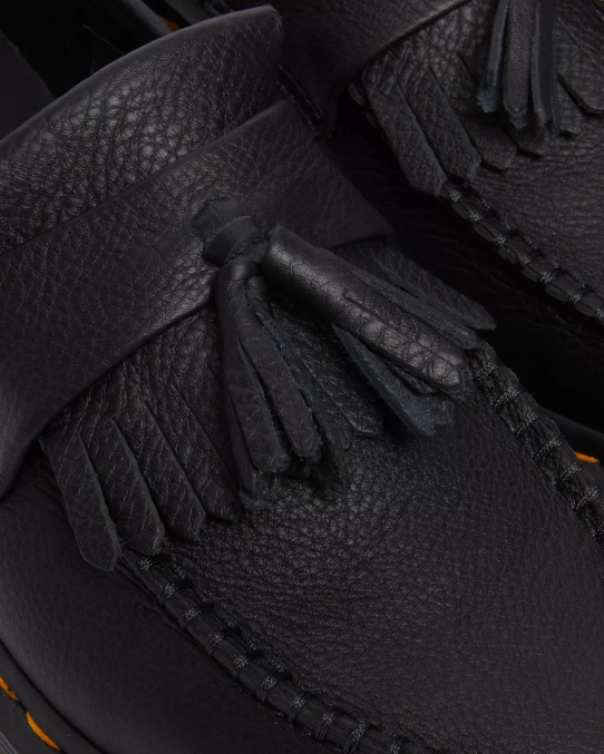 Dr. Martens apavi sievietes melnā Virdžīnija adrian virginia ādas pušķu loafers LHJP375