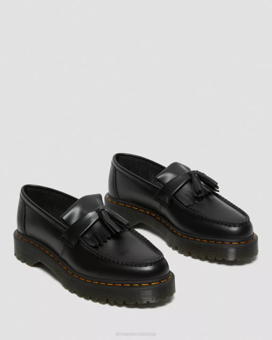 Dr. Martens apavi sievietes melna gluda adrian bex gludas ādas pušķu loafers LHJP219