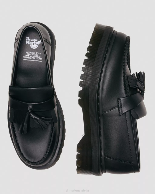 Dr. Martens apavi sievietes melnais felikss noberzt vegāns adrian felix platformas pušķu loafers LHJP221