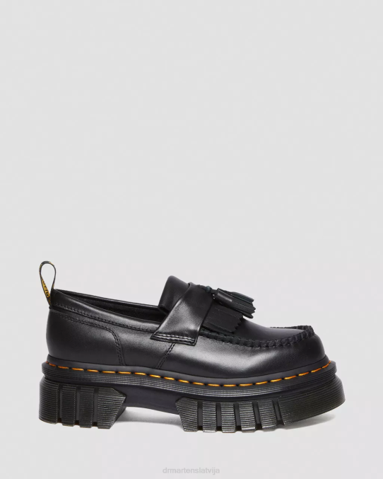 Dr. Martens apavi sievietes melns nappa lux audrick nappa lux platformas loafers LHJP369