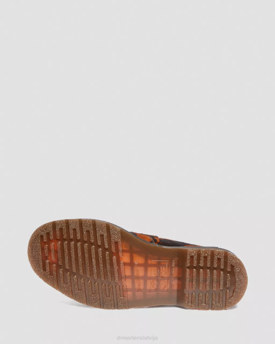 Dr. Martens apavi sievietes ocelots un tumši brūni mati adrian made in england mati uz pušķu klaipu LHJP382