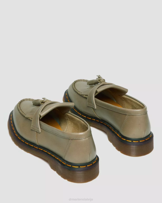 Dr. Martens apavi sievietes olīvu karāra adrian carrara ādas pušķu loafers LHJP371