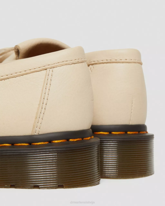Dr. Martens apavi sievietes pergamenta smilškrāsas virdžīnija adrian virginia ādas pušķu loafers LHJP380