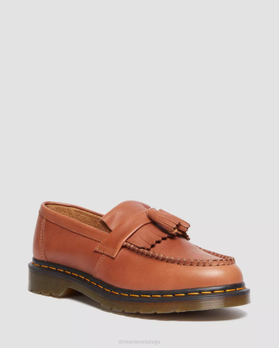Dr. Martens apavi sievietes seglu tan carrara adrian carrara ādas pušķu loafers LHJP373