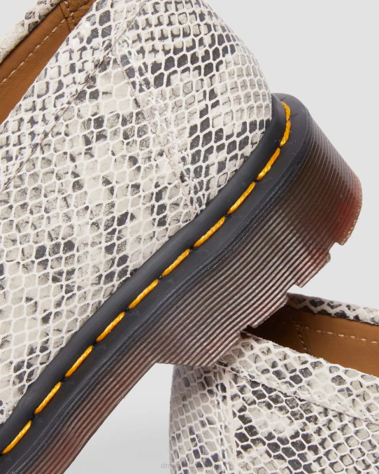 Dr. Martens apavi sievietes zamšāda ar smilšu un melnu pitona apdruku adrian snaffle python print zamšādas loafers LHJP377