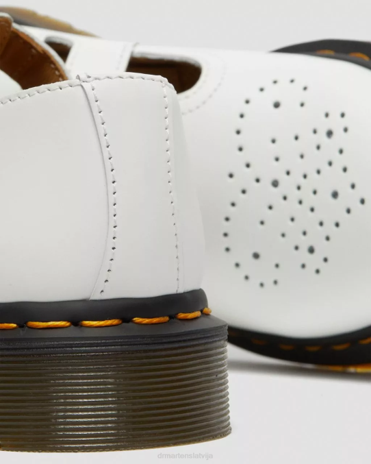 Dr. Martens apavi sievietes balta gluda 8065 gludas ādas Mary Jane kurpes LHJP339