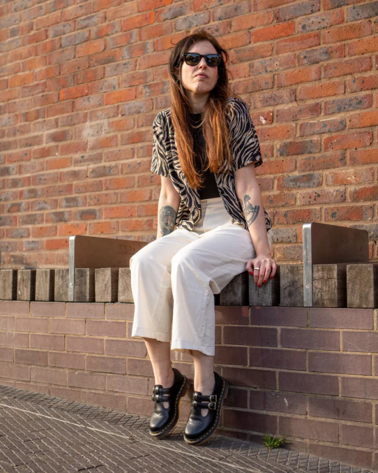 Dr. Martens apavi sievietes melna gluda 8065 gludas ādas Mary Jane kurpes LHJP337