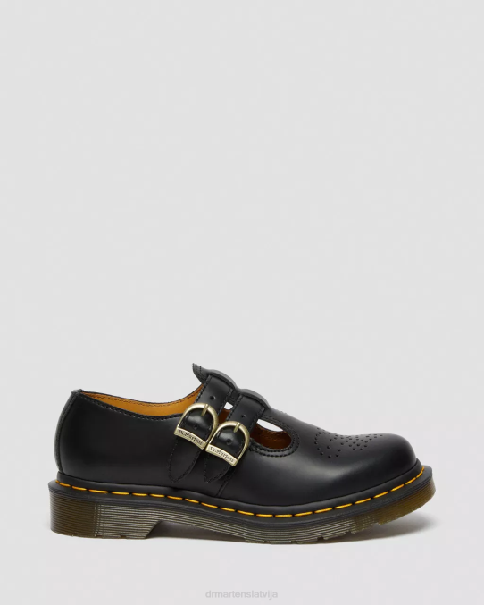 Dr. Martens apavi sievietes melna gluda 8065 gludas ādas Mary Jane kurpes LHJP337